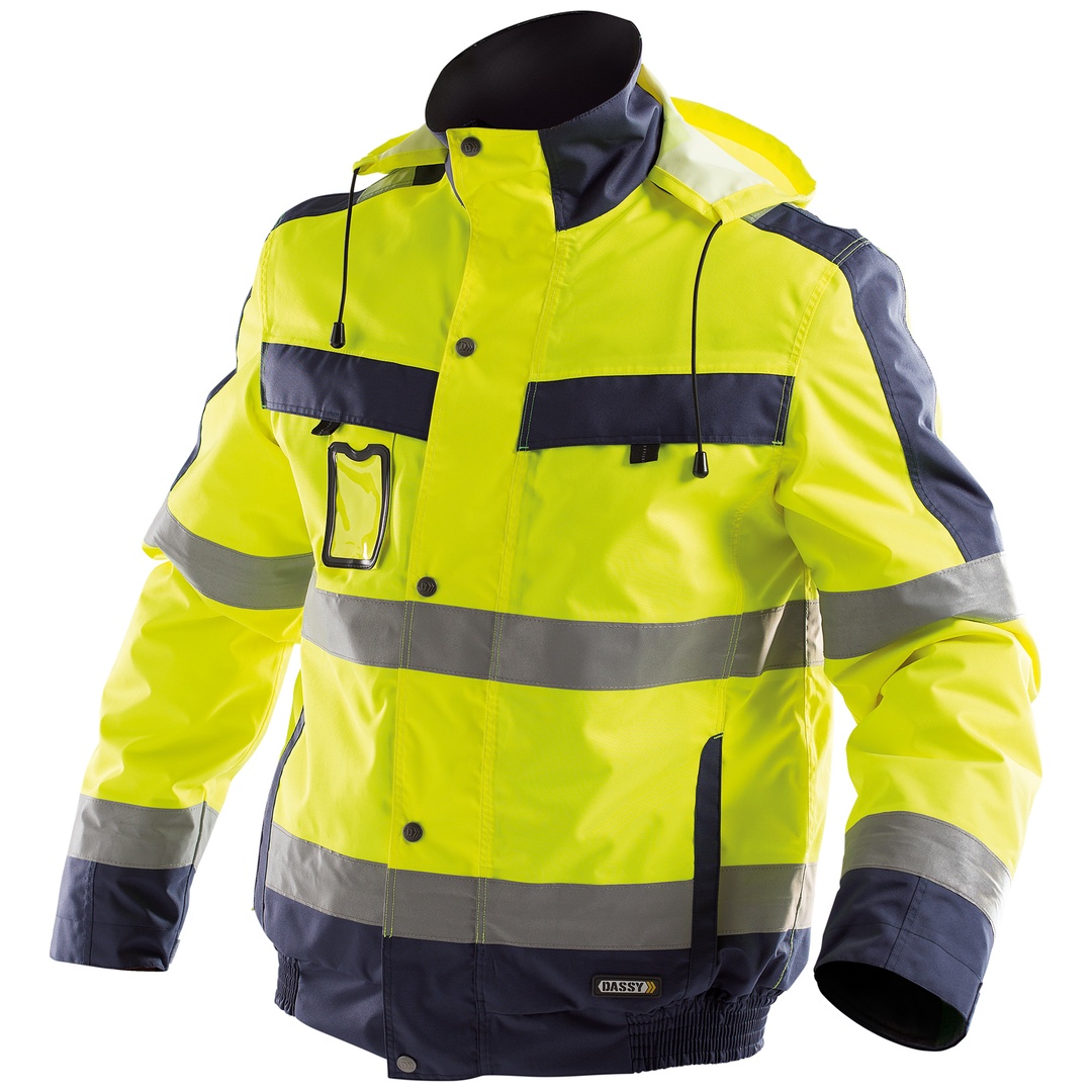 Dassy Warnschutz Winterjacke Lima Gr. XL neongelb/dunkelblau