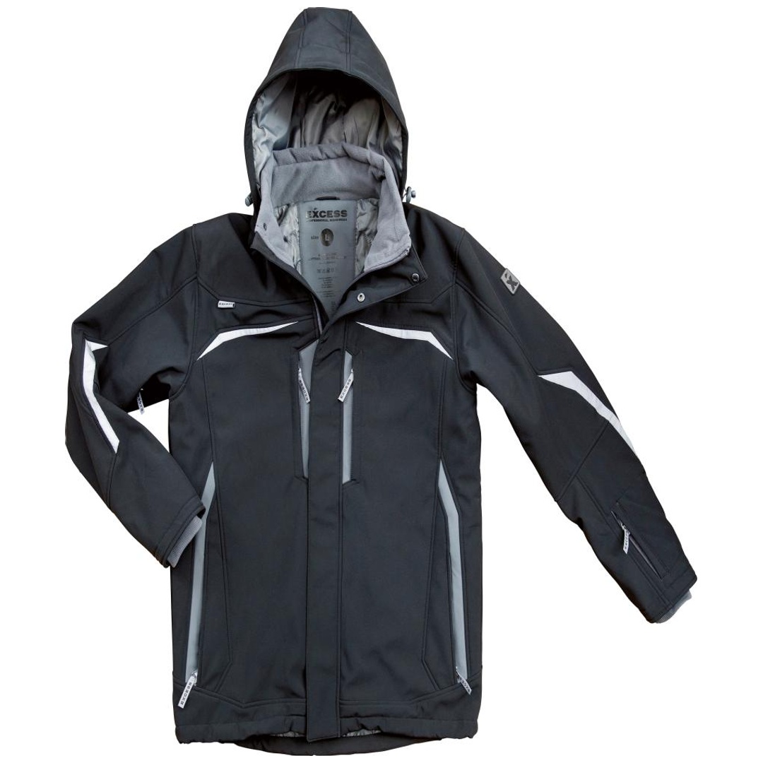 Excess Soft-Shell Winterjacke, Gr.L black-grey