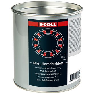 E-COLL MoS2-Hochdruck-Haftfett 1kg schwarz/grau