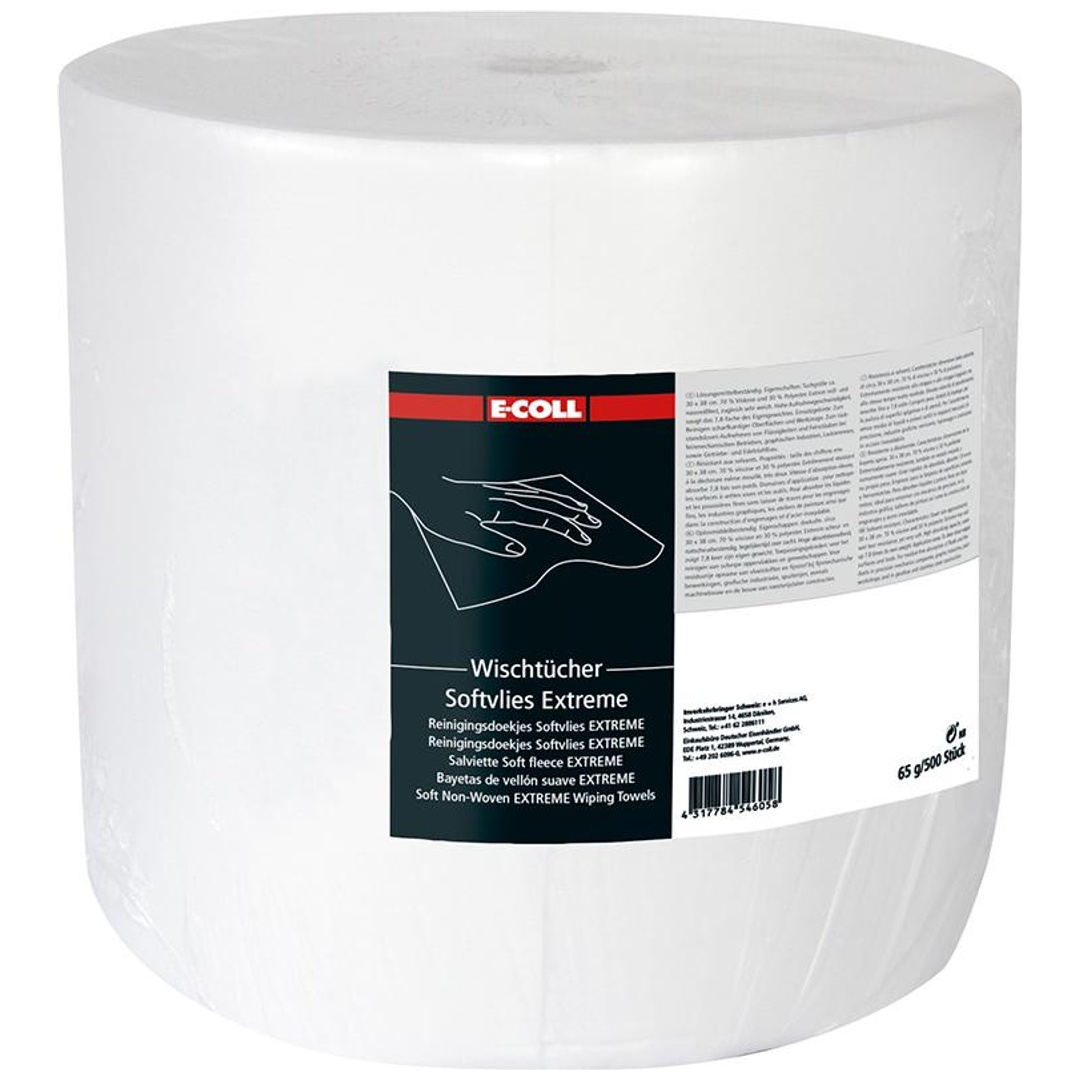 E-COLL Wischtuch Softvlies Extreme 500 Blatt 30x38cm weiß