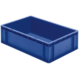 LA-KA-PE Transport-Stapelkasten B600xT400xH175 mm, blau, geschlossen ohne Griffloch