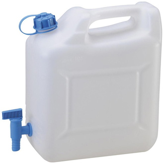 Hünersdorff Wasserkanister 12 l HD-PE natur B333,5xT160xH331,5 mm, mit Ablasshahn