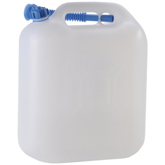 Hünersdorff Wasserkanister 22 l HD-PE natur B370xT190xH440 mm, mit Auslaufrohr