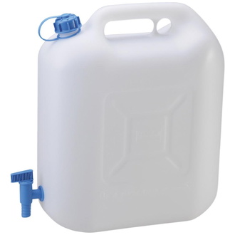 Hünersdorff Wasserkanister 22 l HD-PE natur B415xT190xH440 mm, mit Ablasshahn