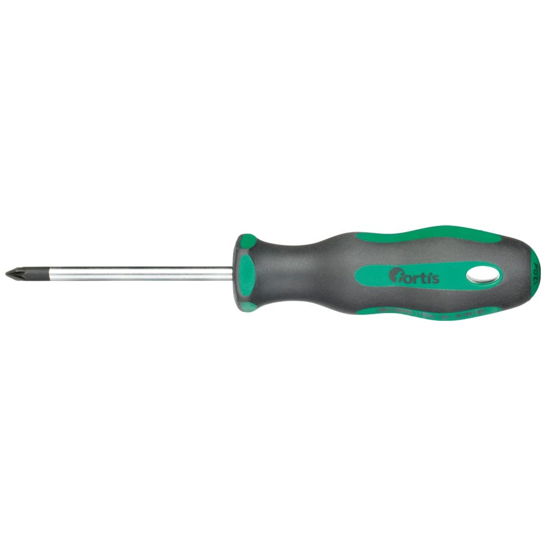 Fortis Schraubendreher PZ1x 80 mm, Mehrkomponenten-Griff
