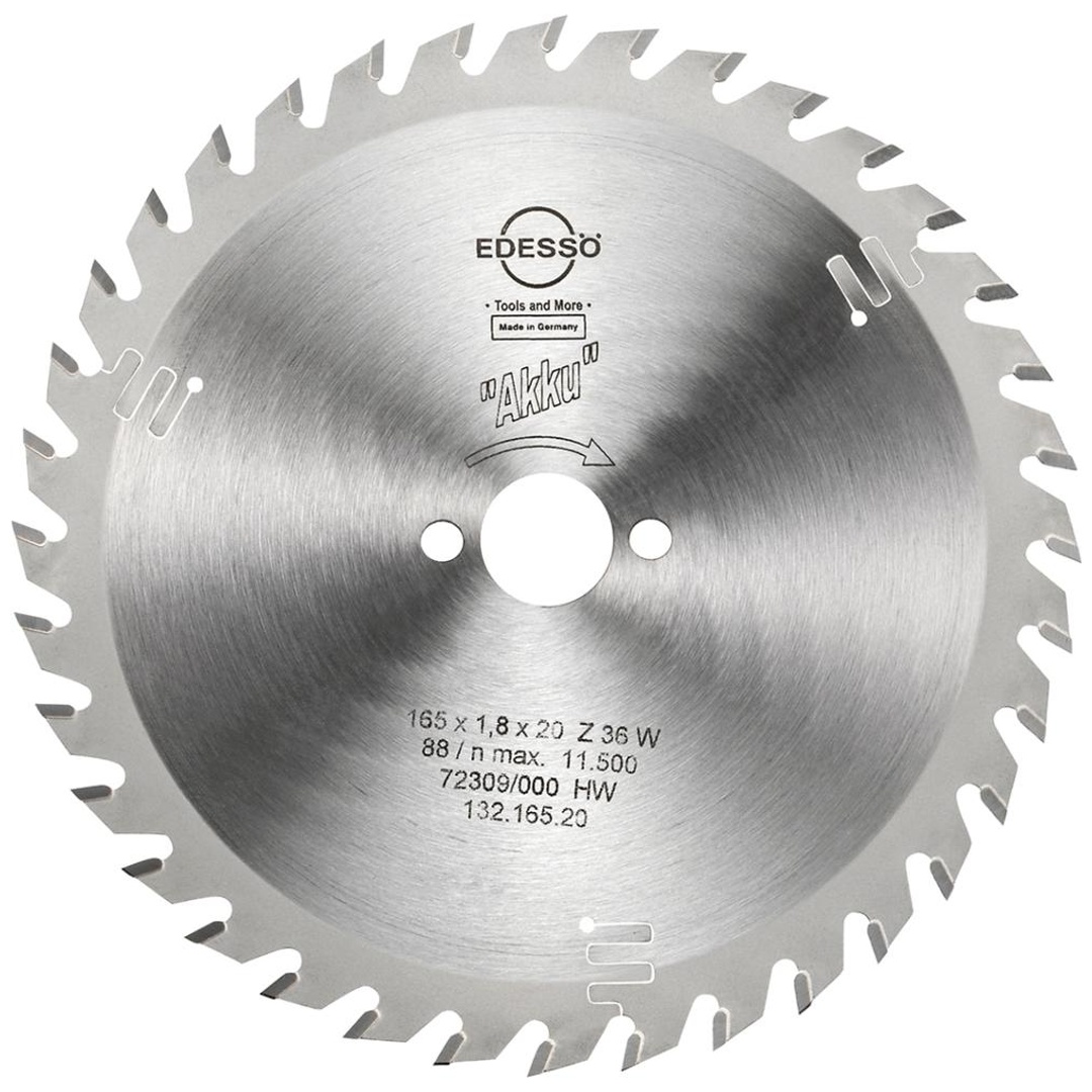EDESSÖ HW Kreissägeblatt Akku 165 x 1,8 x 20 mm Z36 W