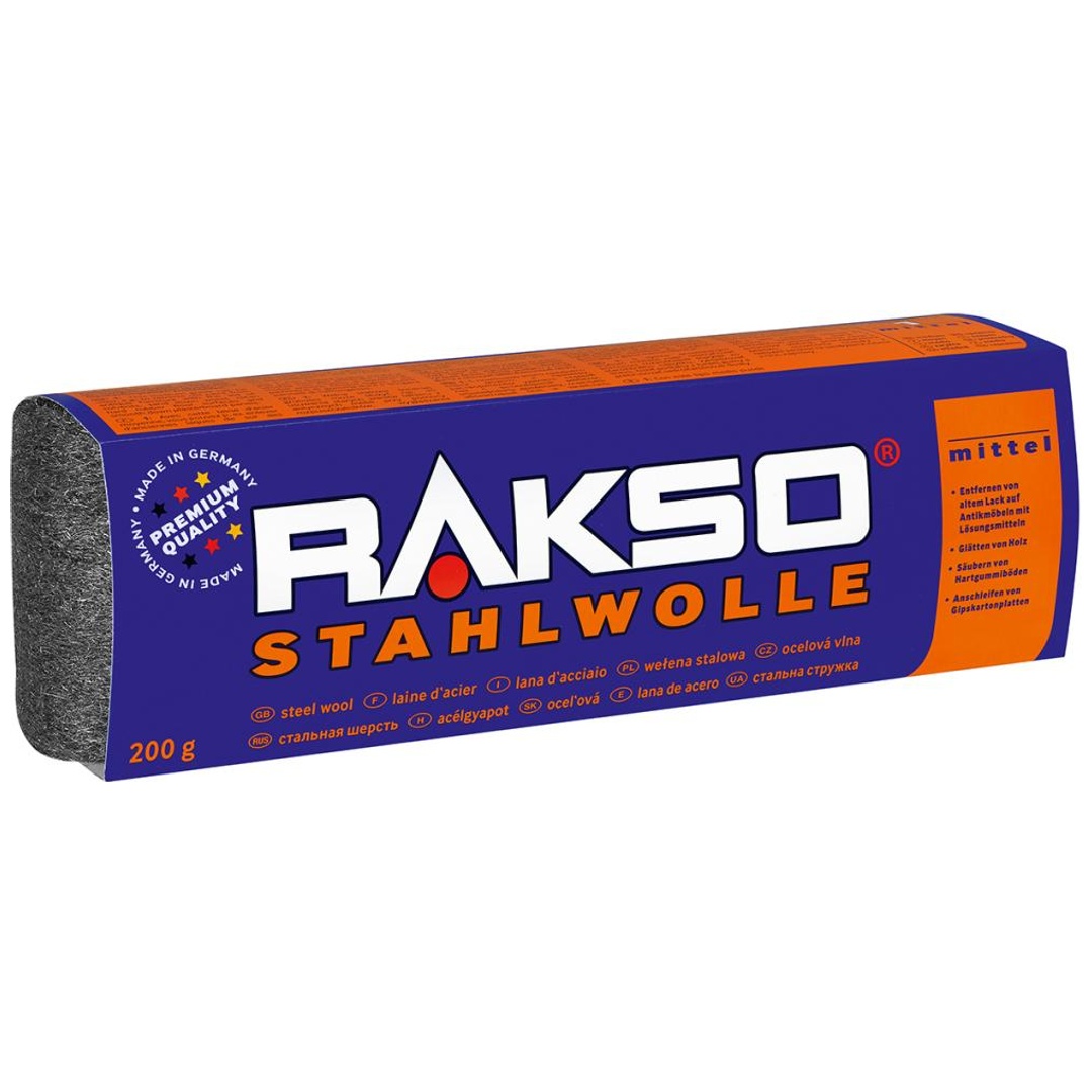 Rakso Stahlwolle Gr. 1 mittel, EK 200 g Rakso 59189