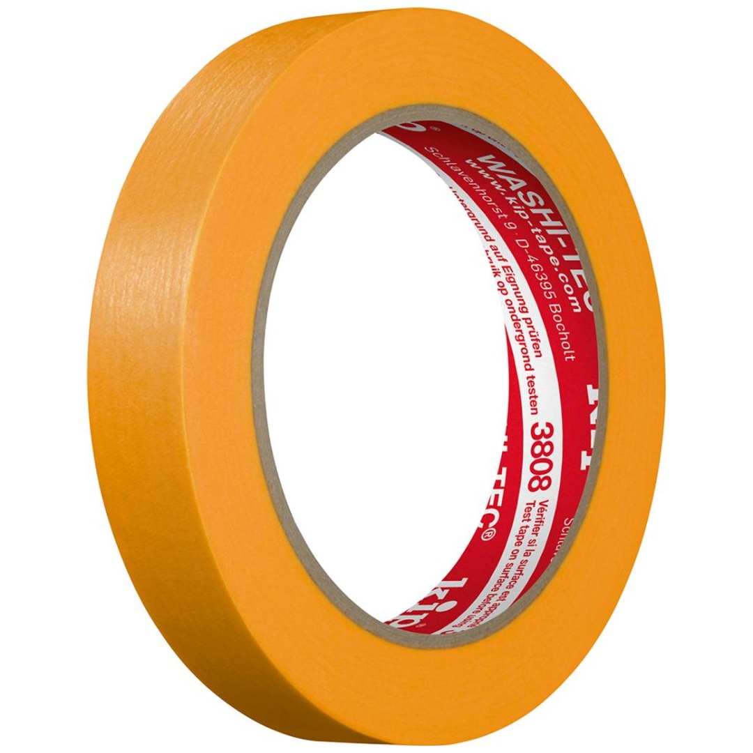 FP - Ruban de recouvrement 3808 washi-tec® Premium Goldkrepp® lisse jaune longueur 50 m largeur 48 mm
