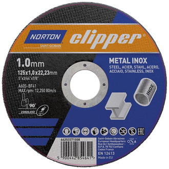 Norton Clipper Trennscheibe Metall-Inox A60S-125x1.0x22.23 mm