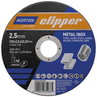 Norton Clipper Trennscheibe Metall-Inox A30S-125x2.5x22.23 mm