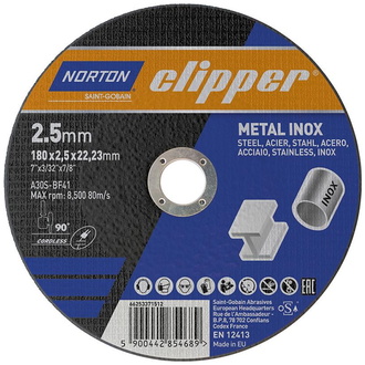 Norton Clipper Trennscheibe Metall-Inox A30S-180x2.5x22.23 mm