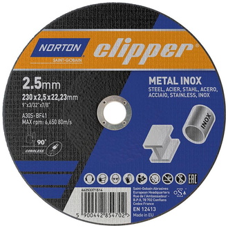 Norton Clipper Trennscheibe Metall-Inox A30S-230x2.5x22.23 mm