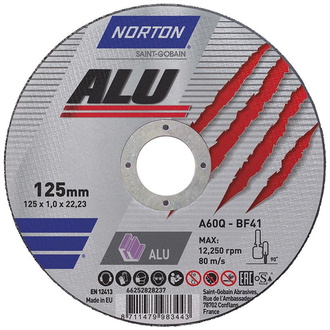 Norton Clipper Trennscheibe Alu gerade 125x1,0 mm