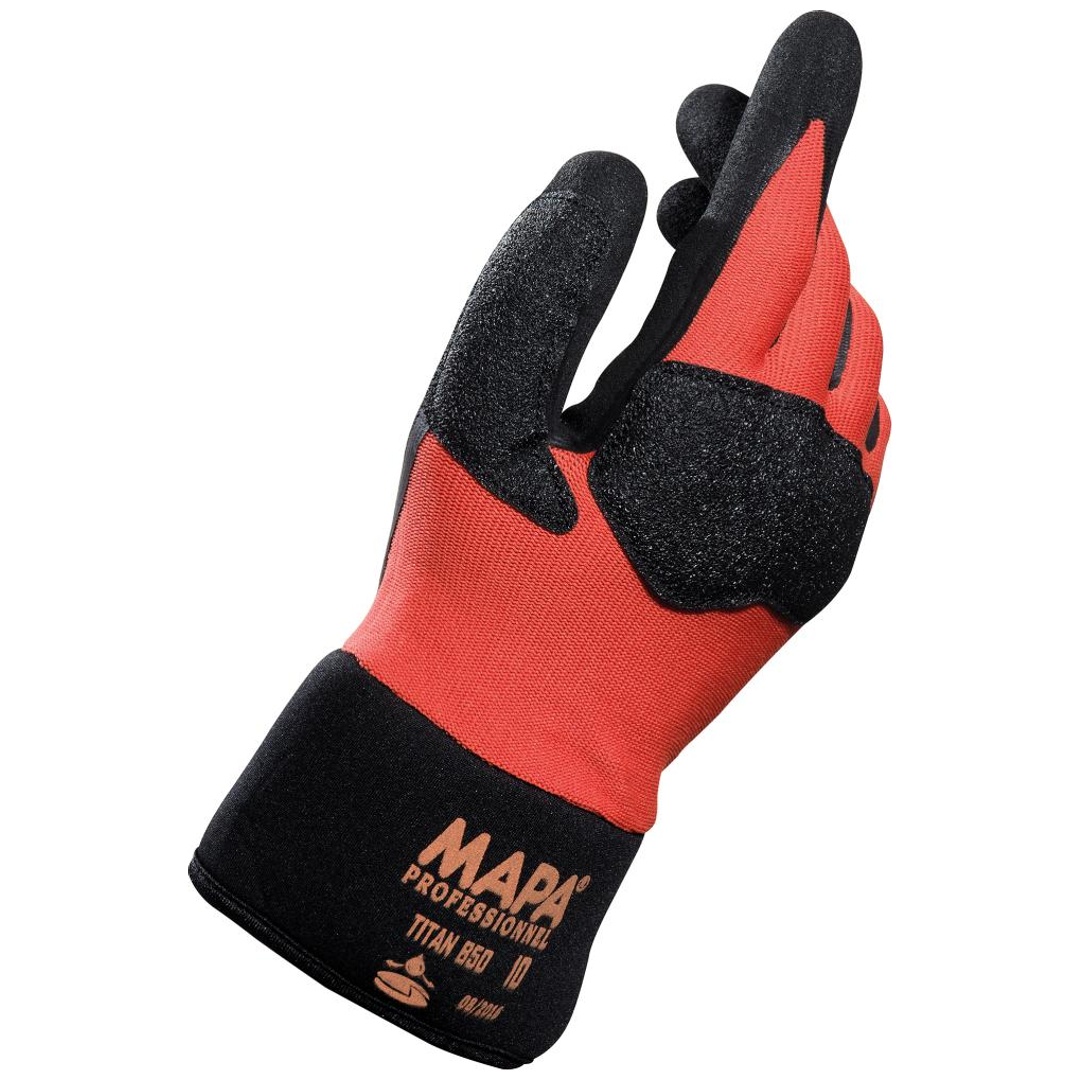 MAPA Arbeitshandschuh Titan 850, Gr. 11 orange-schwarz