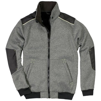 Strick-Blouson Piering Gr. XL grau-meliert