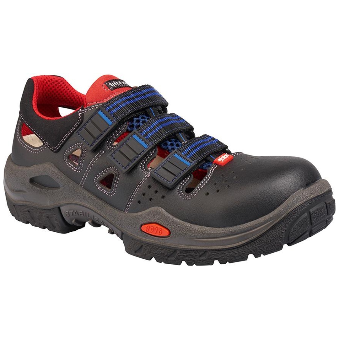 Jalas Sicherheitssandale 3800 R Respiro S1 ESD SRB Gr.44 schwarz/blau/rot