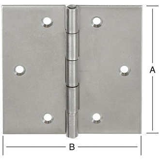 Vormann Scharnier käntig 80 x 80 mmEdelstahl