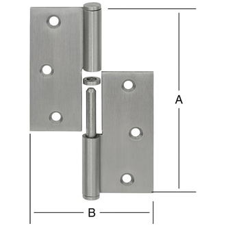 Vormann Türscharnier 90 x 90 mm rts. RF