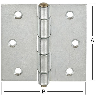 Vormann Käntiges Scharnier Stahl verzinkt, 100 x 100, gerollt, stark