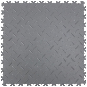 Bodenfliese PVC, dunkelgrau, diamantprofil, 4mm, 505x505mm