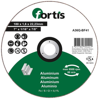 Fortis Trennscheibe ALU-NE 180 x 1,6mm gerade