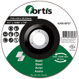 Fortis Schruppscheibe Stahl 115 x 6,0 mm