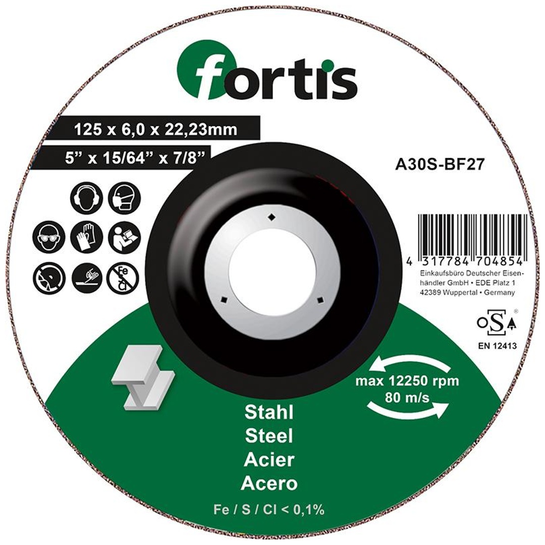 Fortis Schruppscheibe Stahl 125 x 6,0 mm