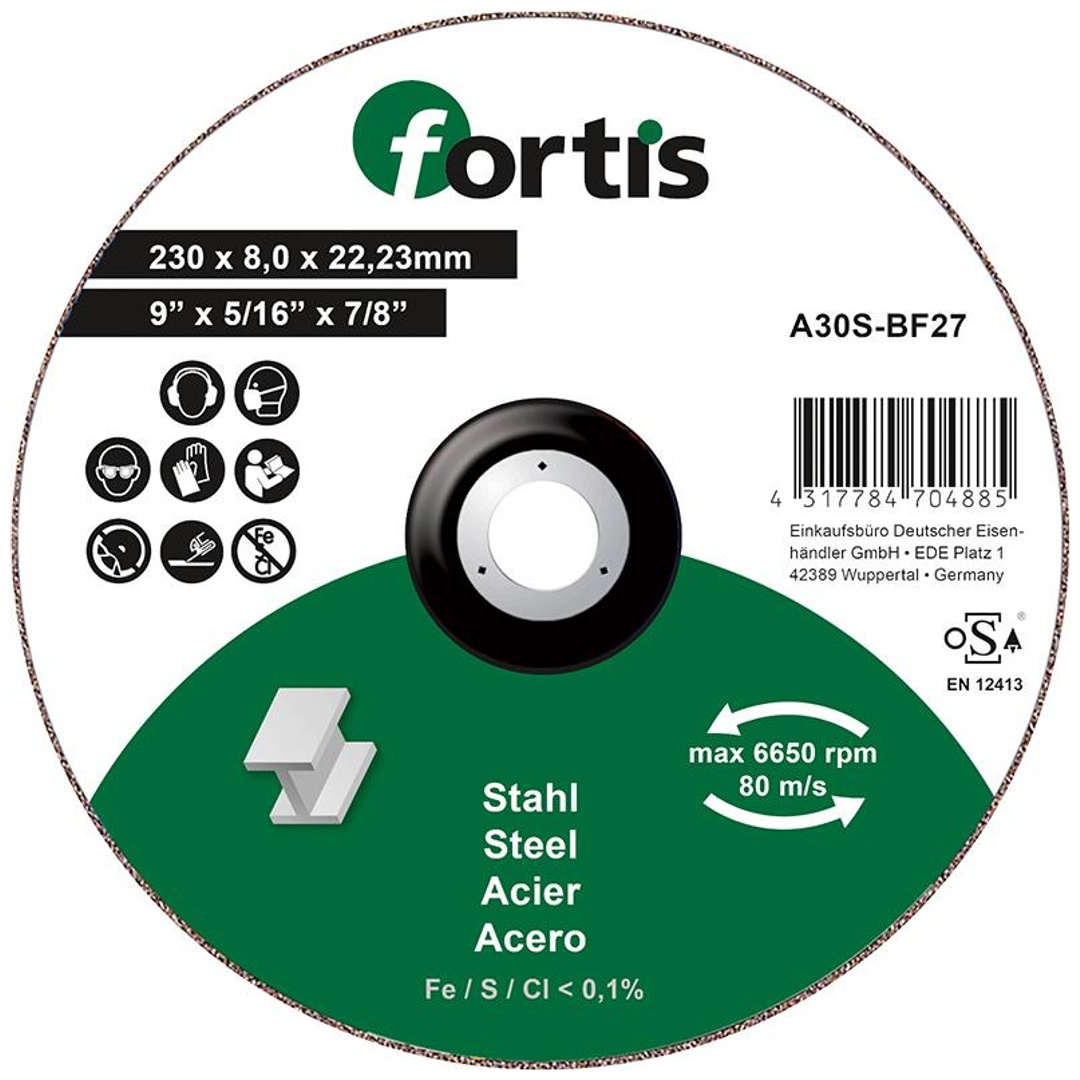 Fortis Schruppscheibe Stahl 230 x 8,0 mm