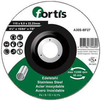 Fortis Schruppscheibe Edelstahl 115 x 6,0 mm