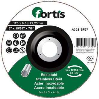Fortis Schruppscheibe Edelstahl 125 x 6,0 mm