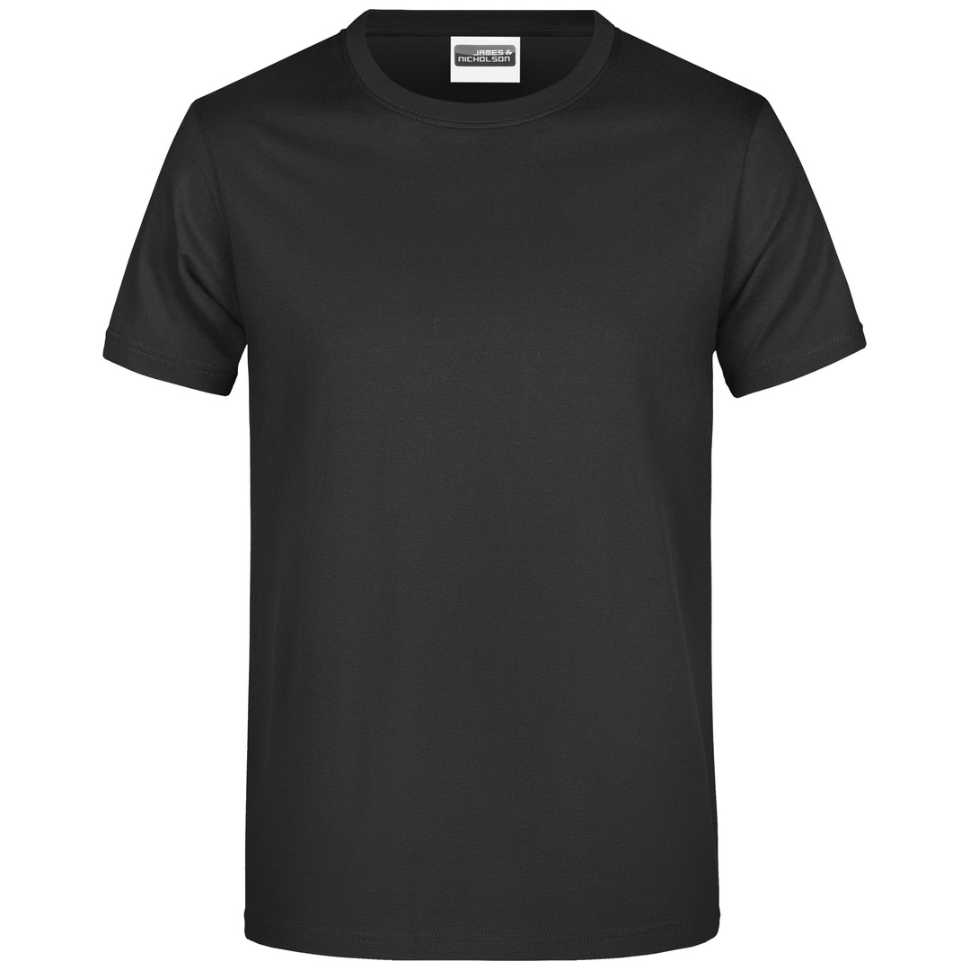 James & Nicholson Basic T-Shirt Man 150 JN797 Gr. M Black