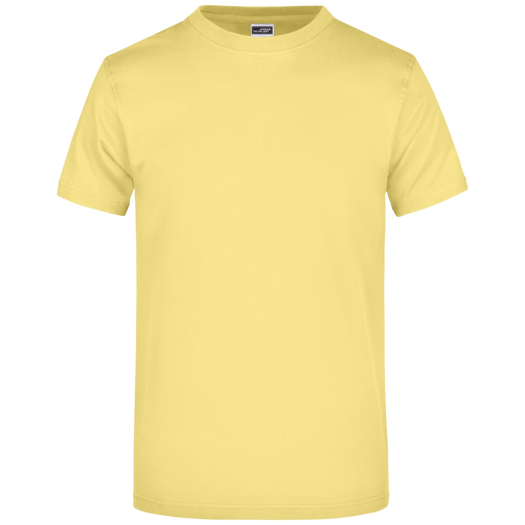 James & Nicholson Damen/Herren Komfort T-Shirt JN002 Gr. L light-yellow