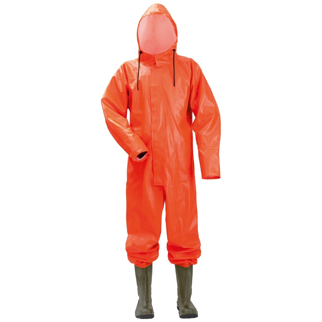 Feldtmann Schutzanzug orange + angeschweißte Stiefel S5 Gr. L, Schuhgr. 42