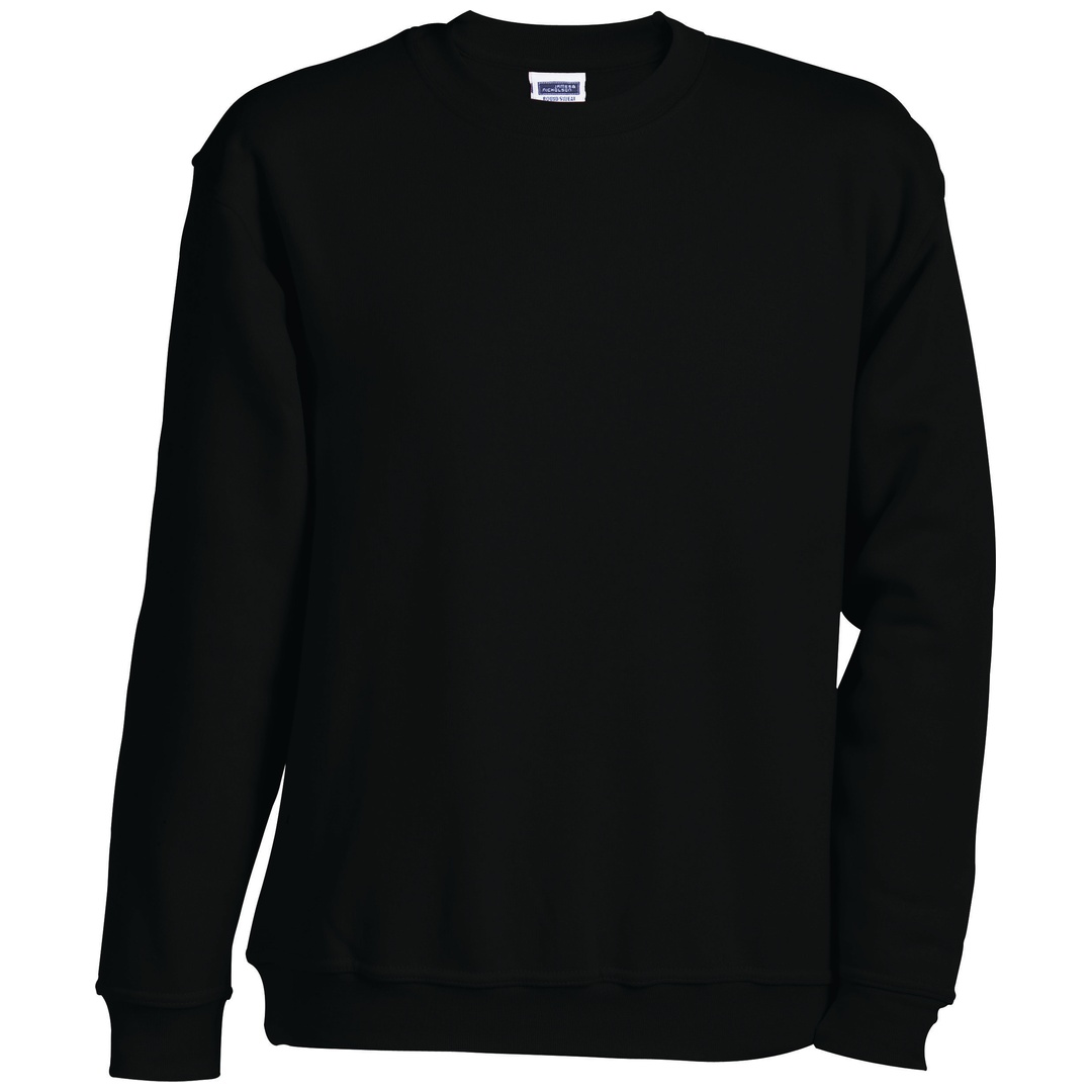 James & Nicholson Rundhals-Sweatshirt JN040 Gr. 3XL black
