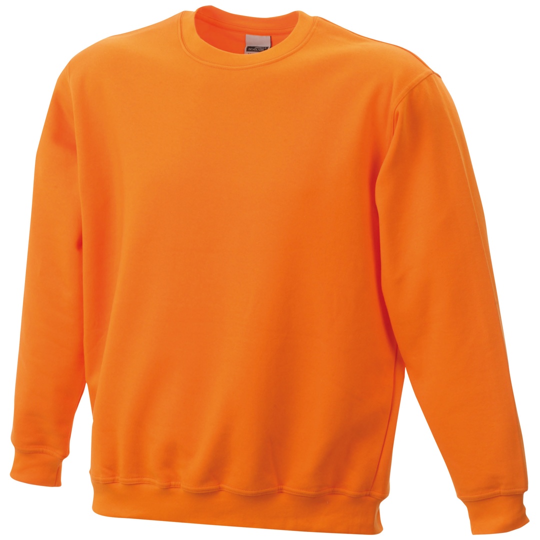 James & Nicholson Rundhals-Sweatshirt JN040 Gr. 5XL orange
