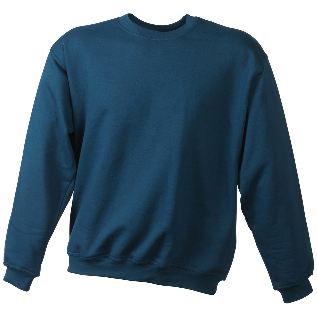 James & Nicholson Rundhals-Sweatshirt JN040 Gr. S petrol