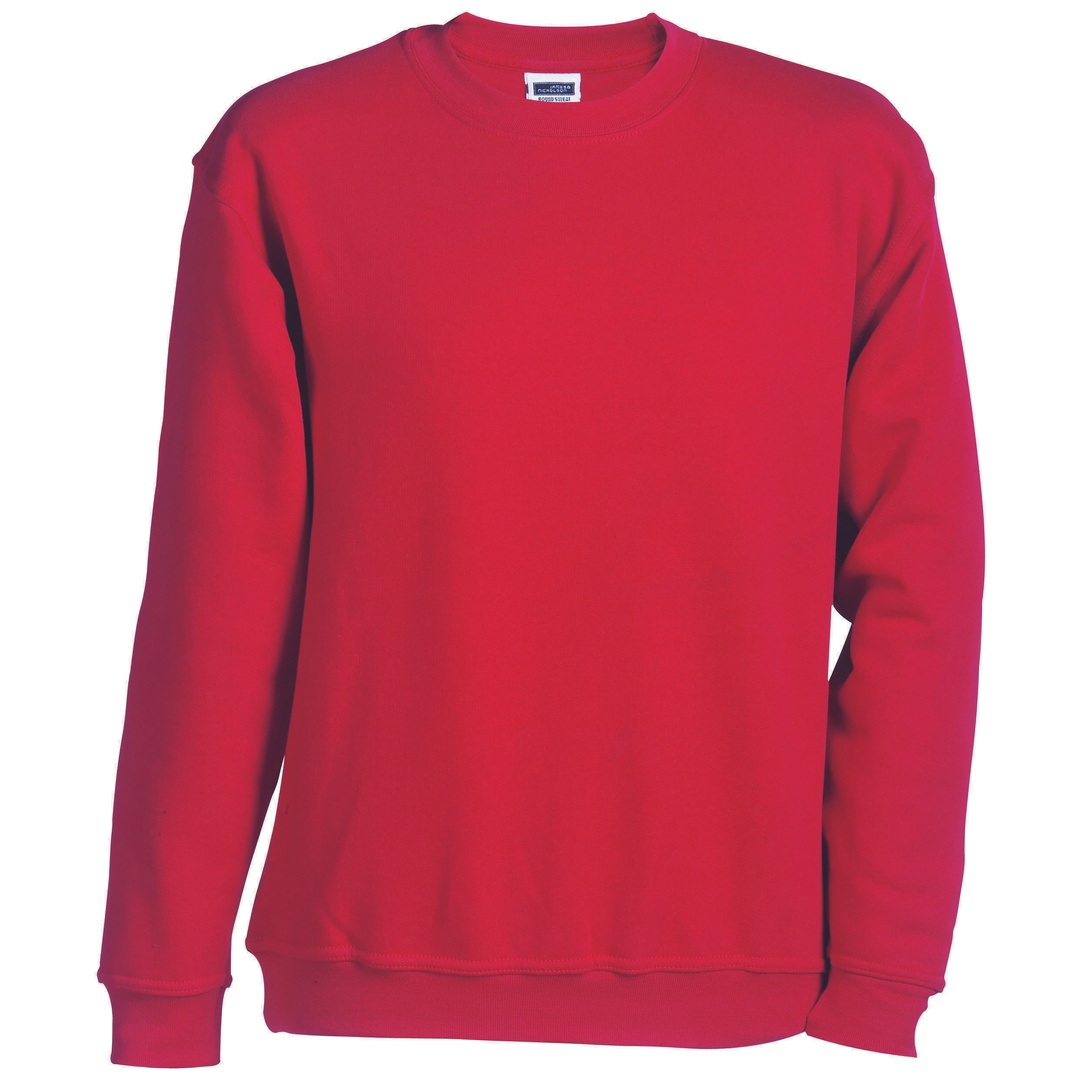 James & Nicholson Rundhals-Sweatshirt JN040 Gr. XL red
