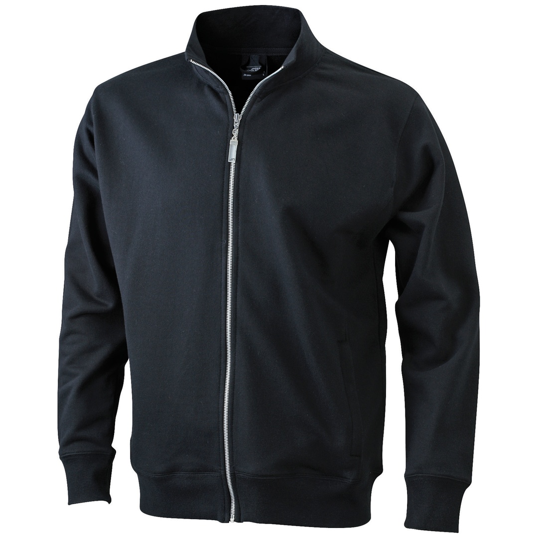 James & Nicholson Herren-Sweatjacke JN046 Gr. 3XL black