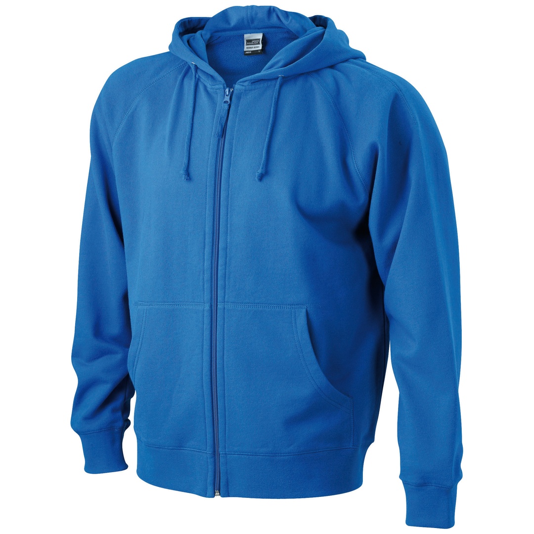 James & Nicholson Kapuzenjacke aus French-Terry JN059 Gr. L royal