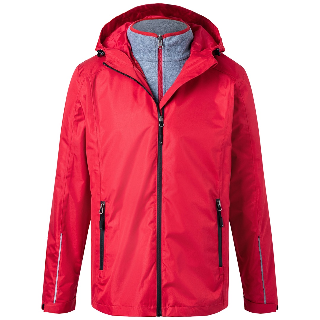 James & Nicholson Funktionelle Doppeljacke Herren JN1154 Gr. M red/black