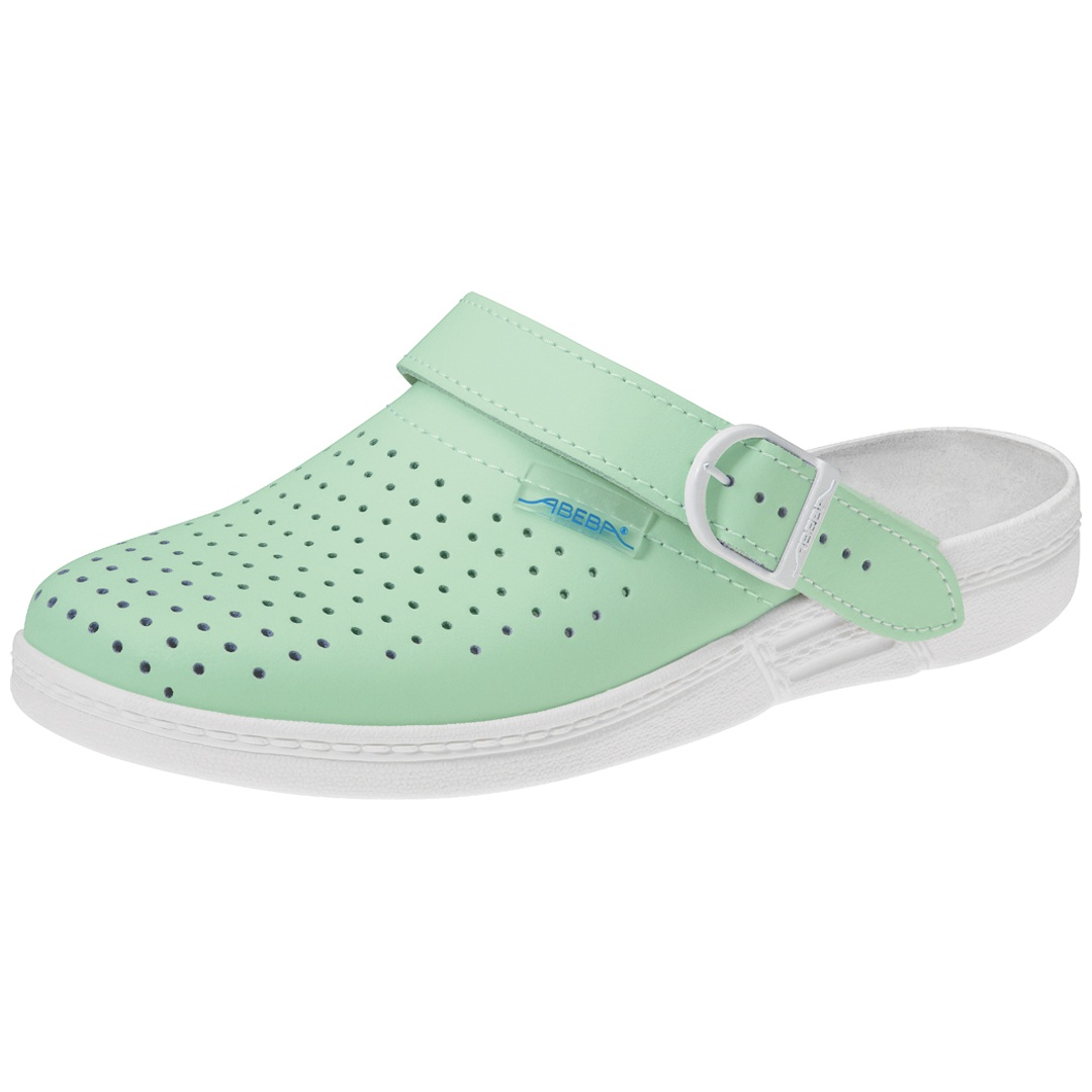 Abeba Clog Original 7090 OB SRC Gr. 41 mint/weiß