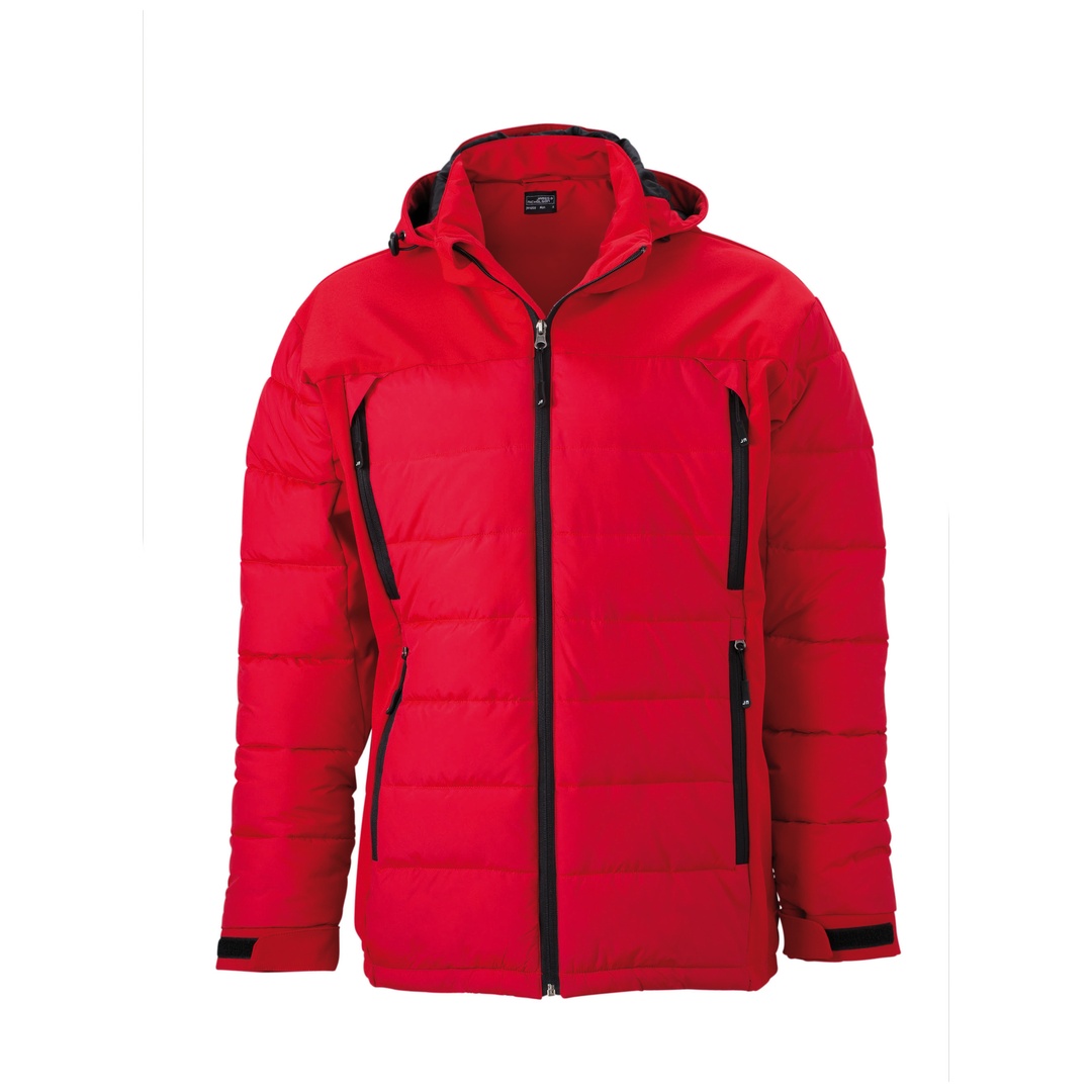 James & Nicholson Mens Outdoor Hybrid Jacket JN1050 Gr. 3XL red