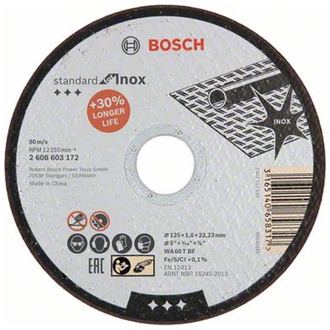 Bosch Trennscheibe gerade Standard for Inox WA 60 T BF, 125 mm, 1,6 mm