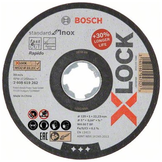 Bosch X-LOCK Trennscheibe Standard for Inox 125 x 1 x 22,23 mm, gerade