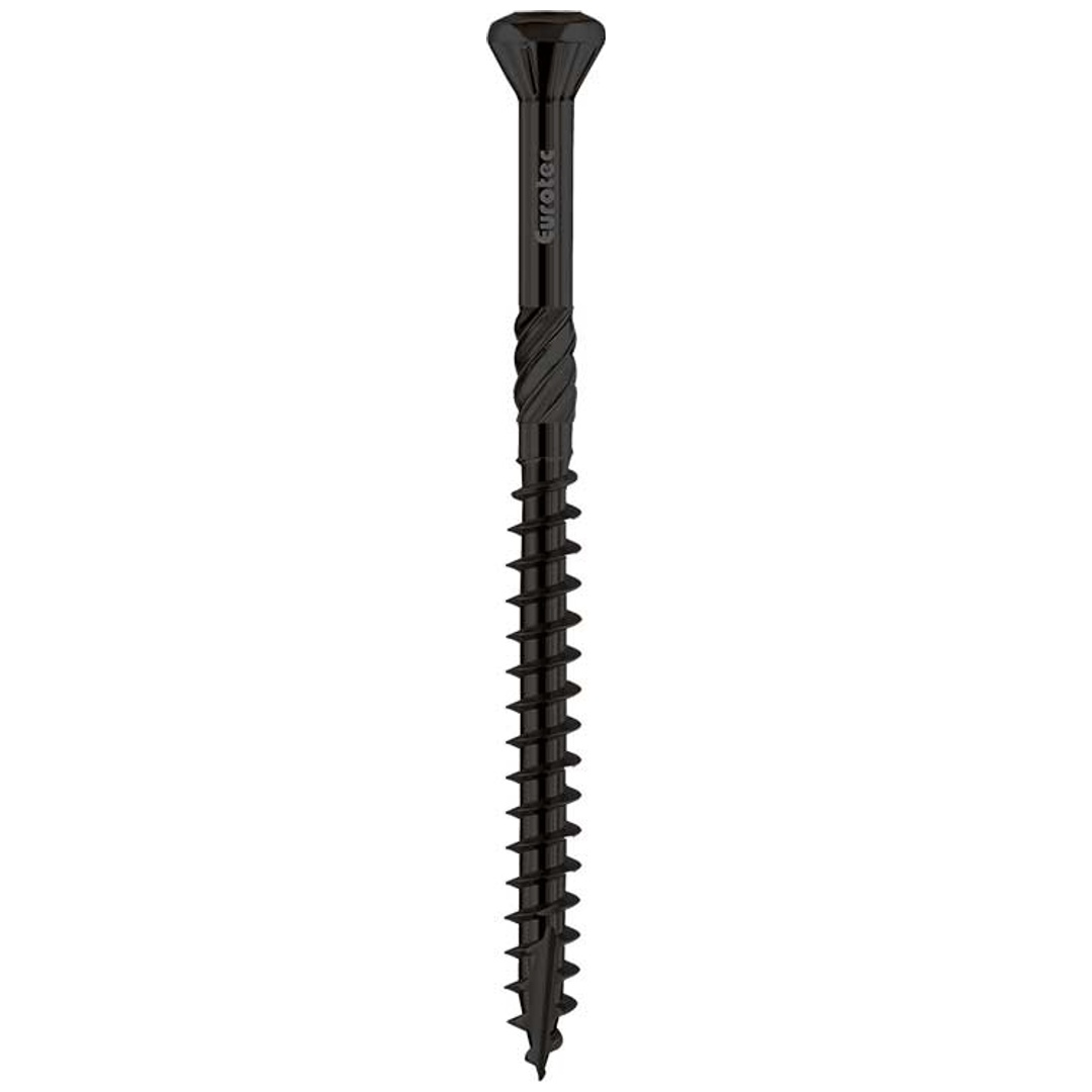 Eurotec Hapatec Terrassenschraube 4,5x45mm Zierkopf Edelstahl gehärtet schwarz TX20