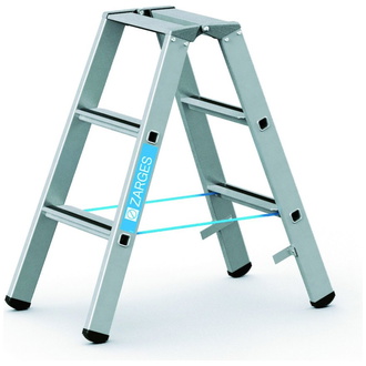 ZARGES Stufenleiter Saferstep B 2x3 Stufen Leiterlänge 0,88 m Arbeitshöhe 2,30 m