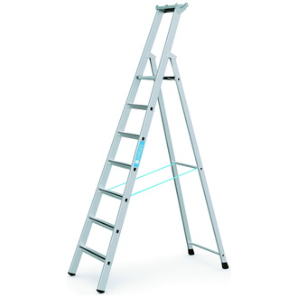 ZARGES Stufenleiter Saferstep S 7 Stufen Plattformhöhe 1,85 m Arbeitshöhe 3,85 m