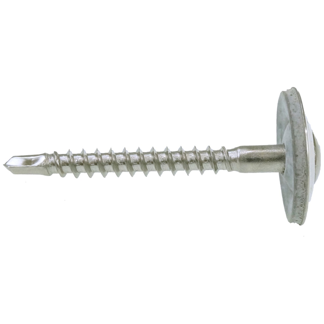 S+P Spenglerschrauben 4,5 x 45, TX, Dichtscheibe 20 mm, 2-teilig, A2 blank, mit Bohrspitze