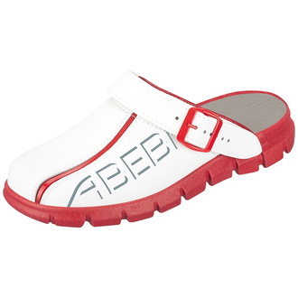 Abeba Clog Dynamic 7313 OB SRC DGUV Gr. 35 weiß/ rot