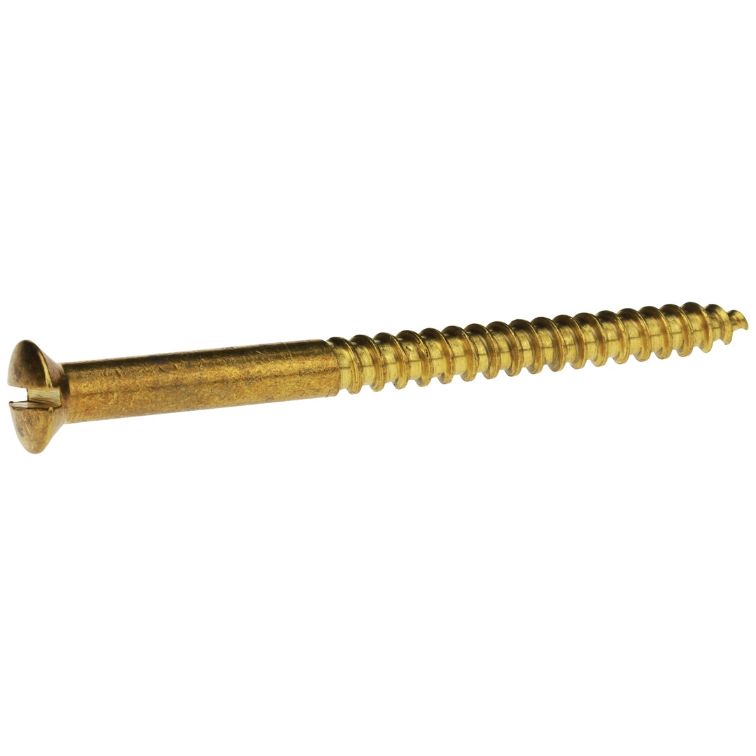 Reidl DIN 95 Holzschrauben, 3,5 x 12 Messing blank, Linsensenkkopf mit Schlitz